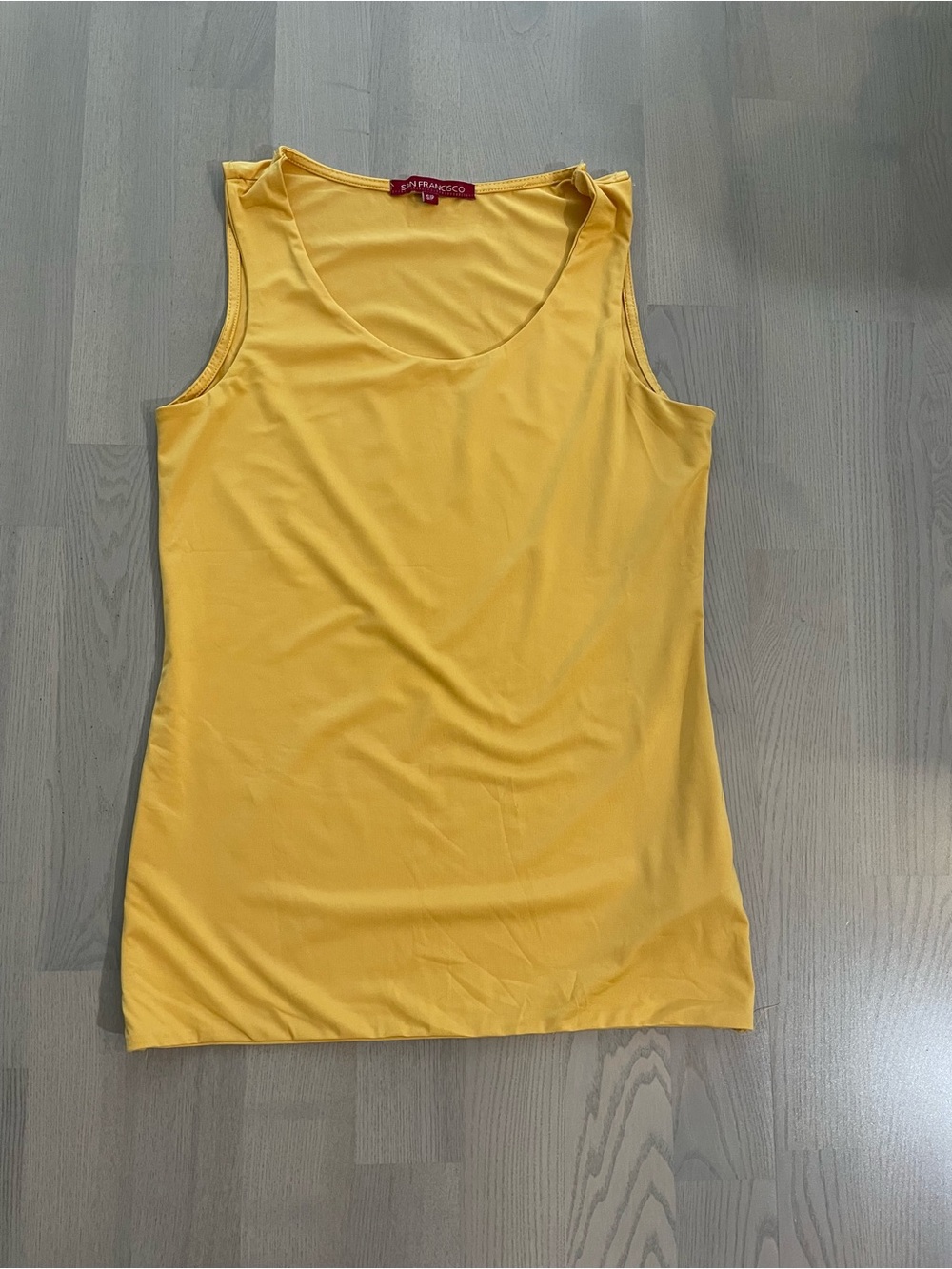 San Francisco Sunny Sleeveless Canary Yellow Tank Top / Blouse